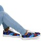 Men's Blue & Red Kaleidoscope Pattern All Over Print Core Low Shoes