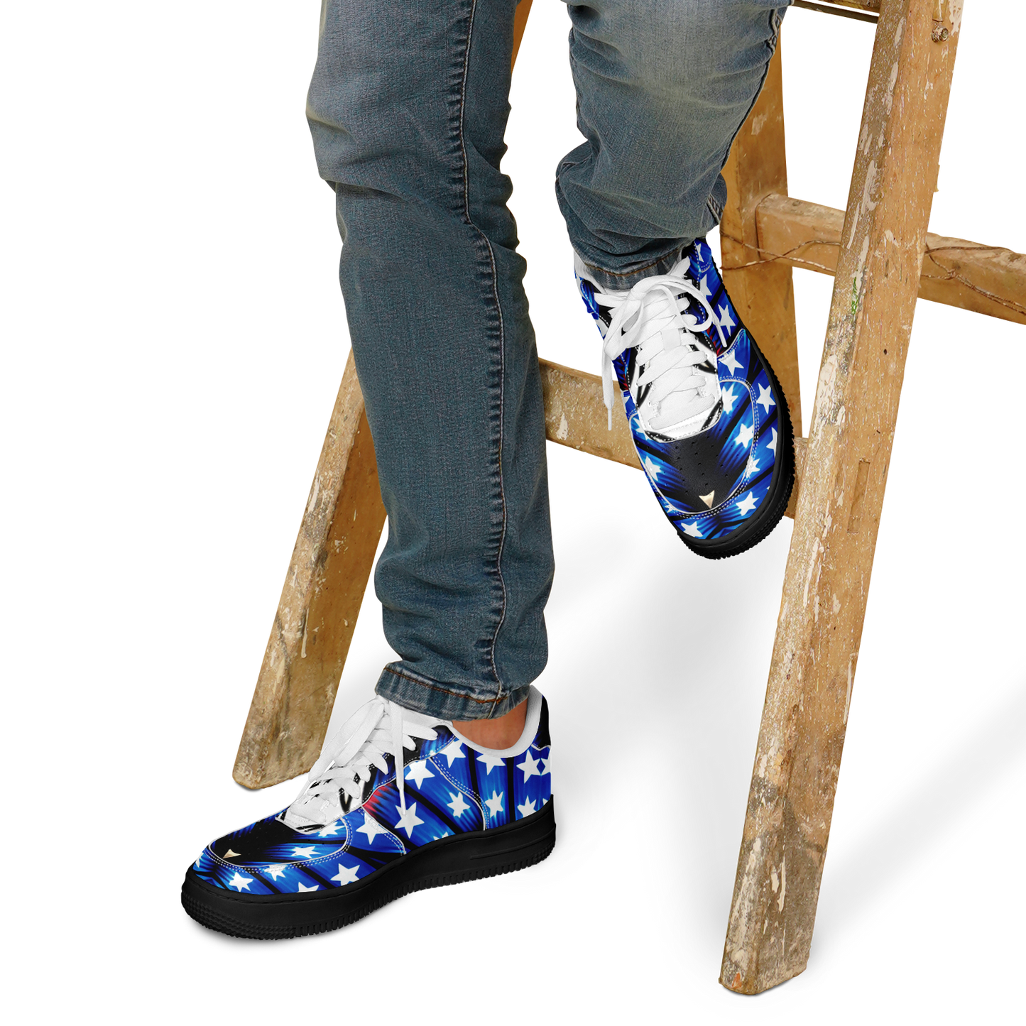 Men's American Flag Pattern All-Over Print Core Low Shoes