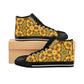 Men's Golden Geometric Mosaic Pattern Classic Sneakers