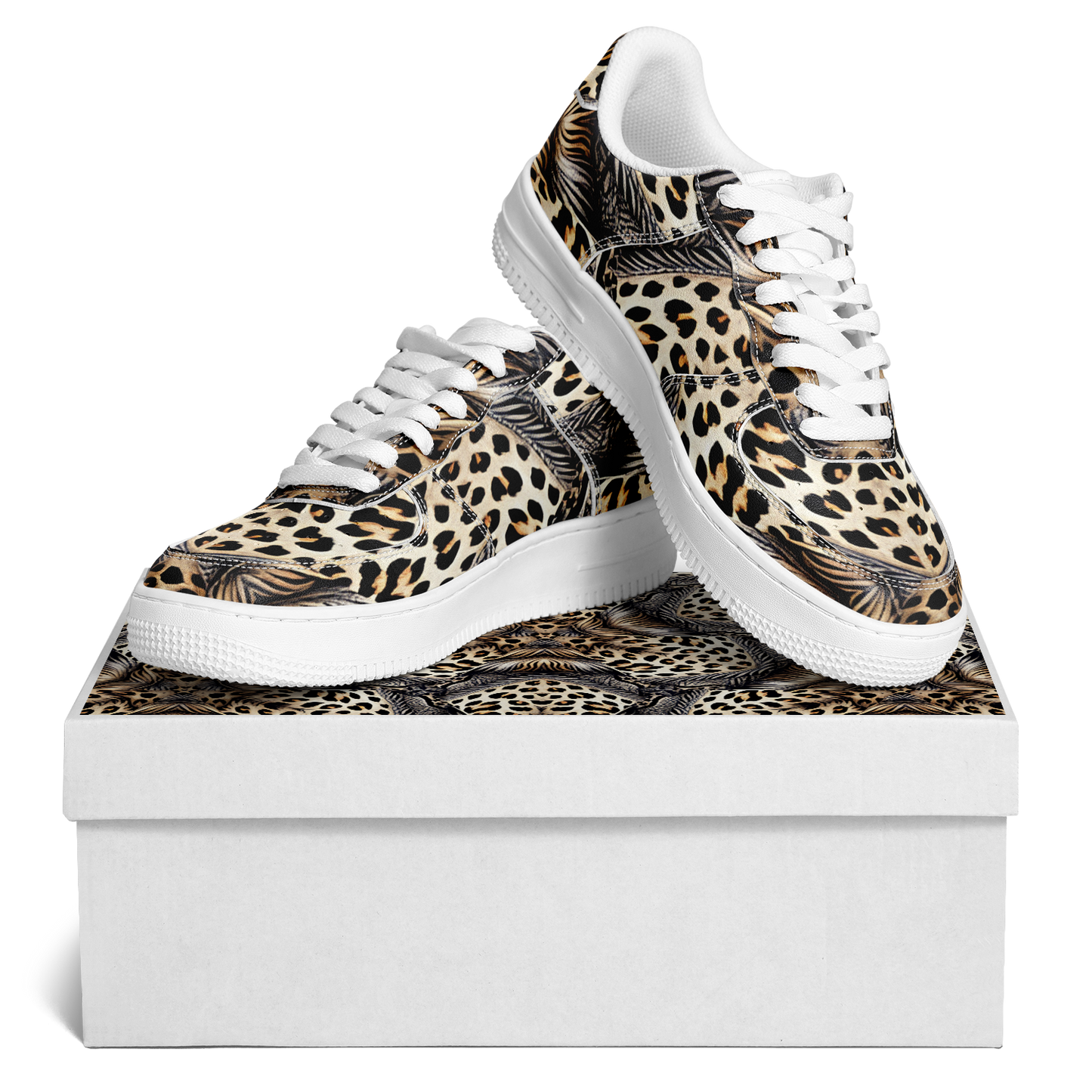 Men's Kaleidoscope Leopard Pattern All-Over Print Core Low Shoes
