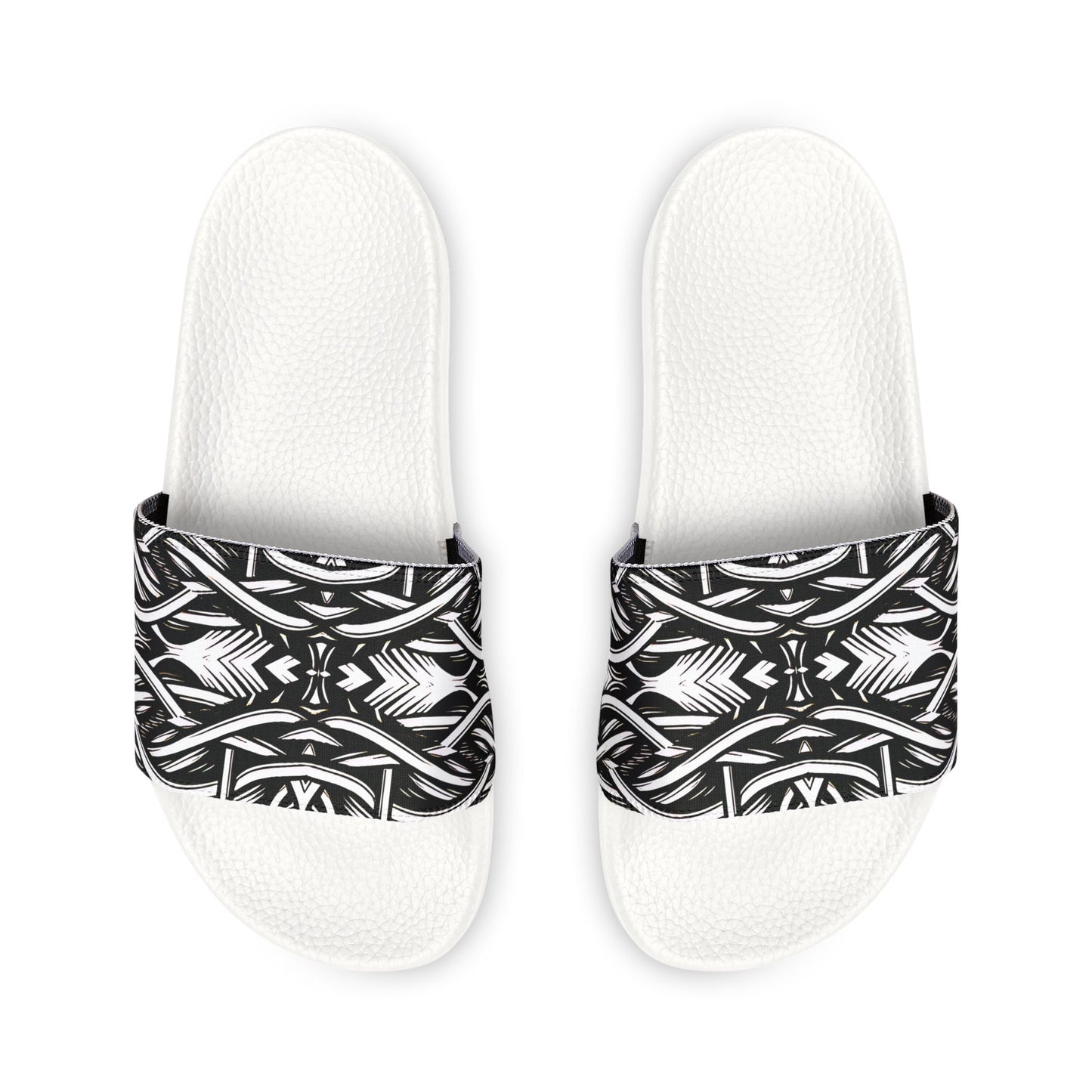 Women's White Chain Link Slide for Casual, Beach & Pool Removable-Strap Sandals