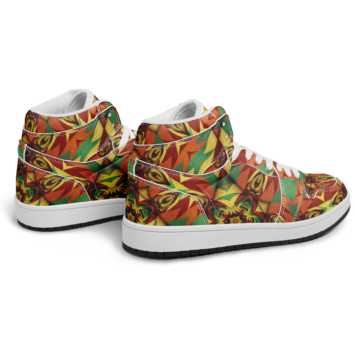 Men's Bold Tribal Kaleidoscope Motion High Top Shoes