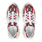 Men's Mesh Red Geometric Kaleidoscope Lightweight Athletic Sneakers