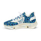 Men's Blue Geometric Kaleidoscope Mesh Sneakers
