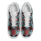 Men's Red & Teal Aztec Geo Pattern All-Over Print Core Low Shoes