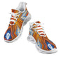 Men's Abstract Flame Kaleidoscope Pattern All Over Print All Over Print Twisted Sole Sneakers