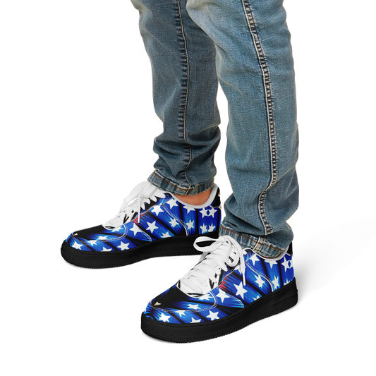 Men's American Flag Pattern All-Over Print Core Low Shoes