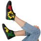 Women's Red Yellow Green and Black Stars Urban Peak High Top Shoes