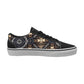 Men's Geometric Kaleidoscope Brown Pattern All Over Print Low Top Skateboarding Shoes