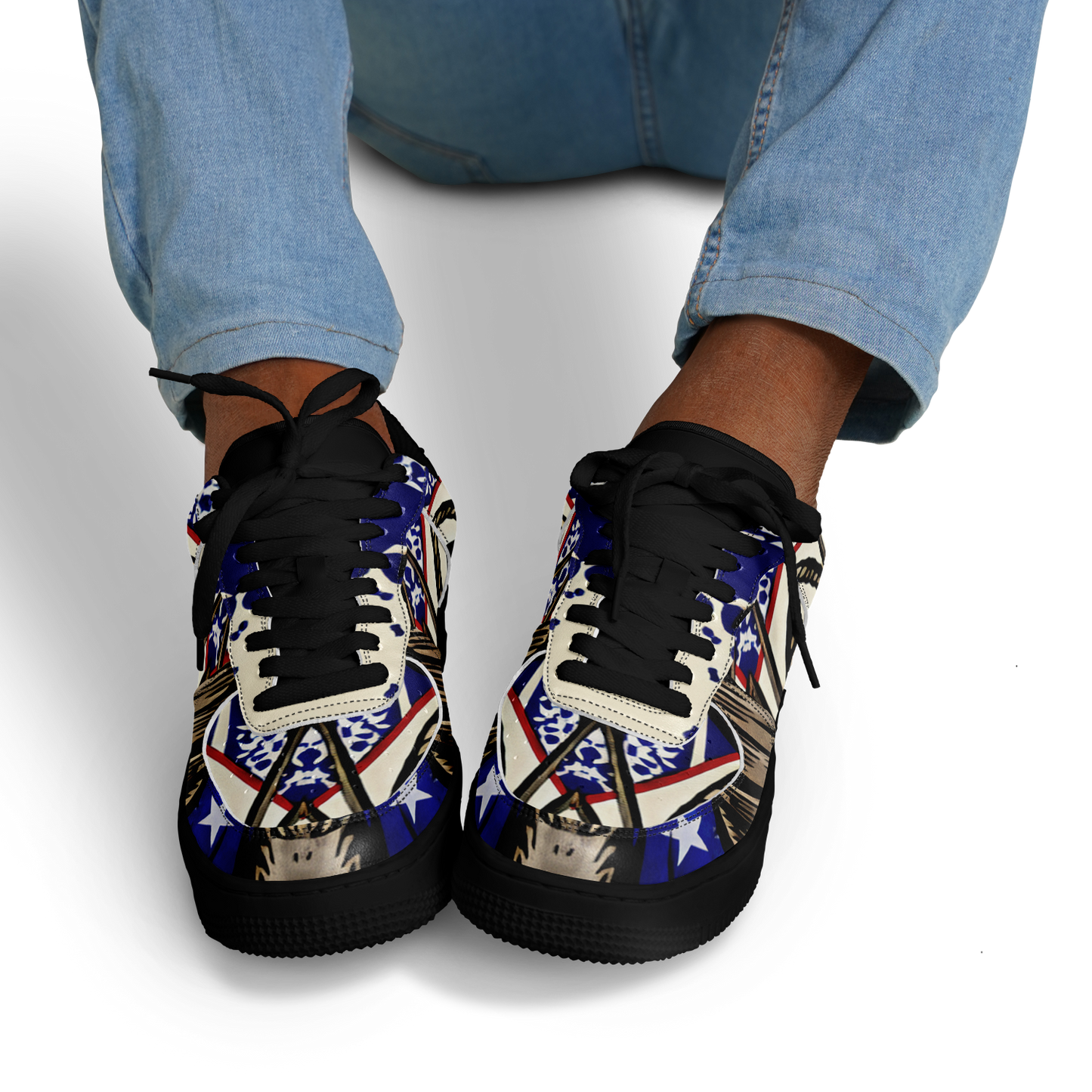 Women's Kaleidoscope Star Pattern All-Over Print Core Low Shoes