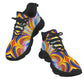 Women's Vibrant Abstract Art All-Over Print Twisted Sole Sneakers