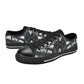 Women's Monochrome Kaleidoscope Pattern All-Over Print  Low Top Canvas Shoes