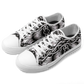 Men’s Black Intricate Silver Chain Tattoo Pattern Urban Peak Low Shoes