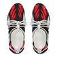 Women's Abstract Red, White & Black Pattern All-Over Print Outdoor Training Shoes