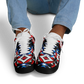 Men's Red White Blue Geometric Pattern All-Over Print Core Low Shoes