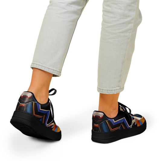 Women's Bold Geometric Pattern All-Over Print Core Low Shoes