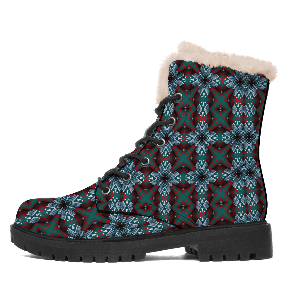 Women's Unisex Winter Round Toe  Fashion Lace-up Boots