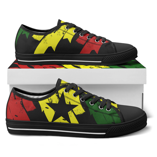 Women's Red Yellow Green and Black Stars Urban Peak Low Shoes