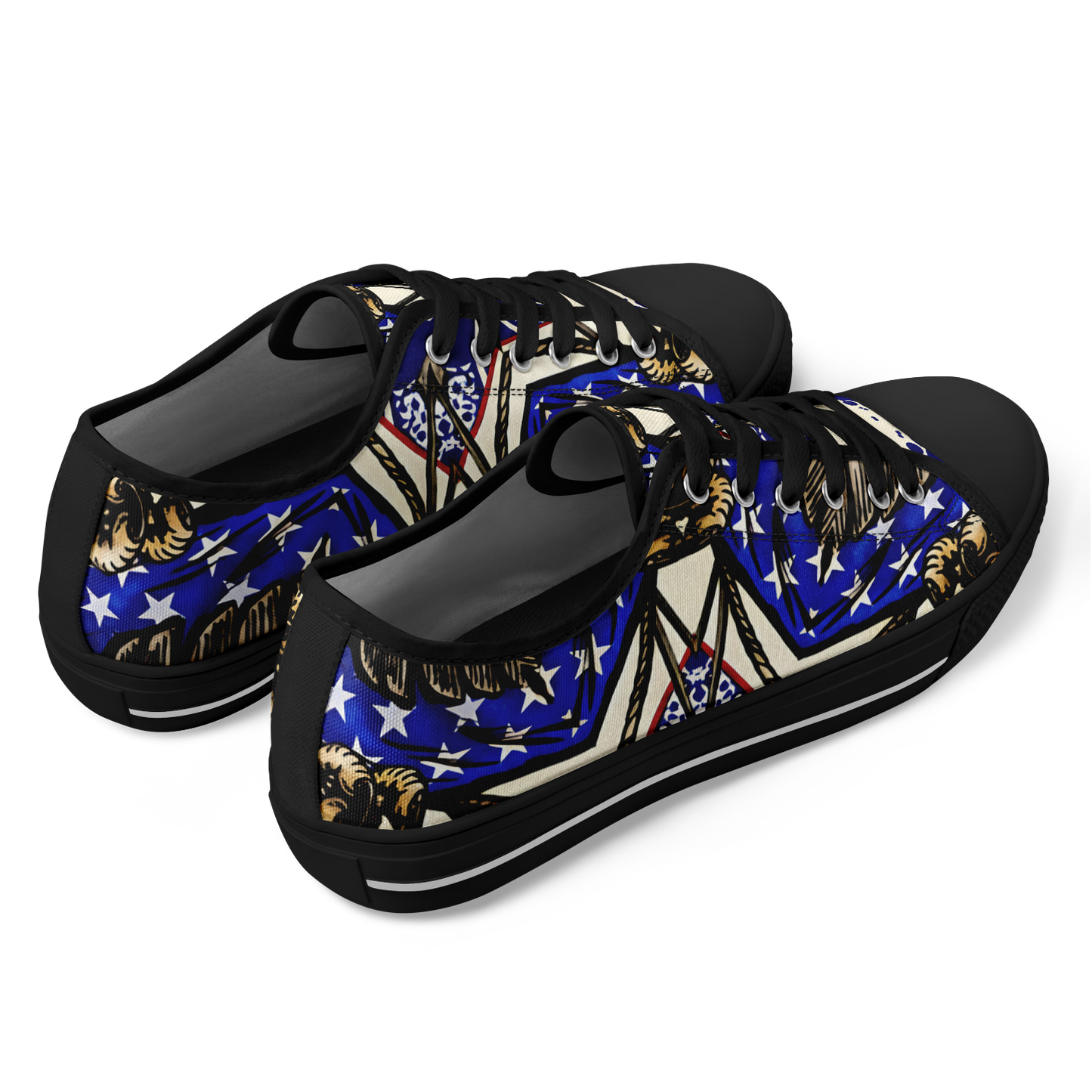 Men's Kaleidoscope Star Pattern All-Over Print Urban Peak Low Shoes