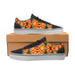 Men's Vibrant African Kente-Inspired Pattern All-Over Print Low Top Skateboarding Shoes