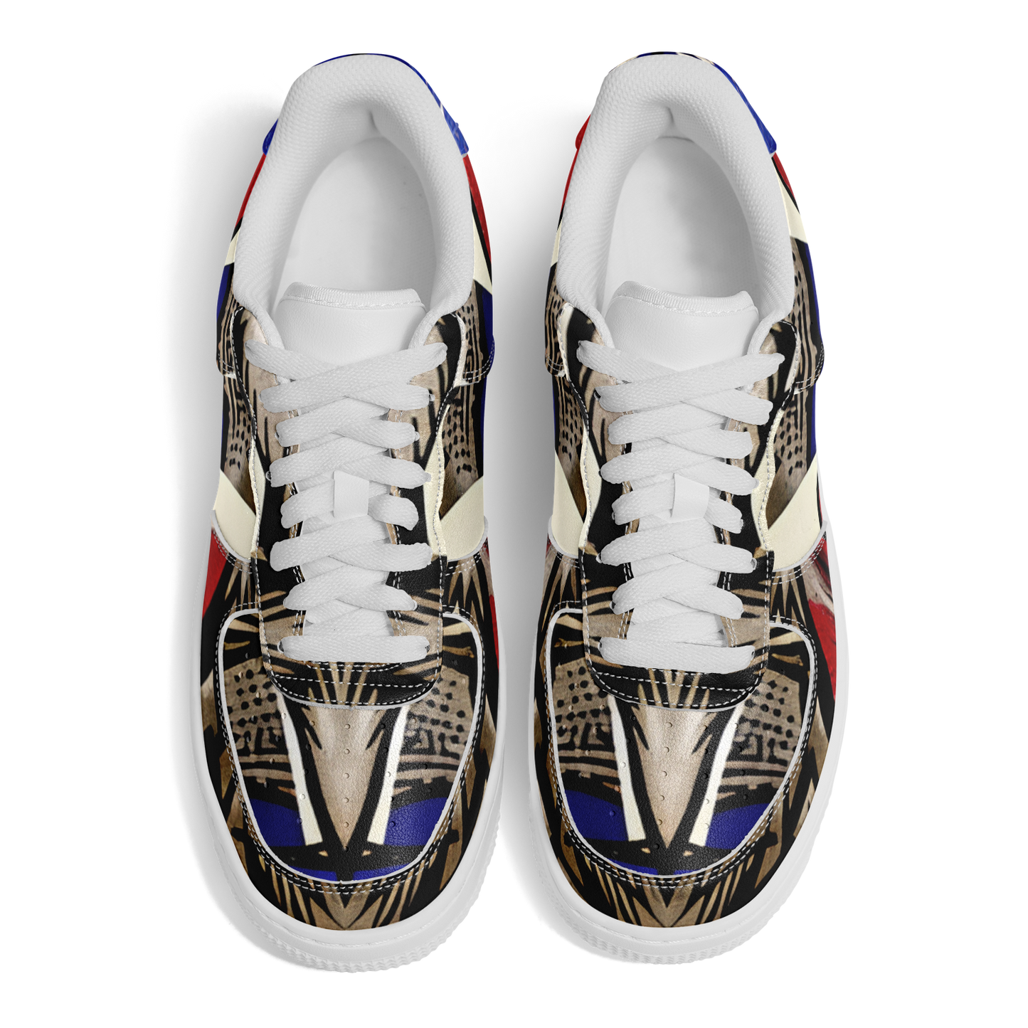 Men's Patriotic Star Kaleidoscope Pattern All-Over Print Core Low Shoes