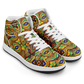 Men's Bold African Kente Inspired Pattern All-Over Print Motion High Top Shoes