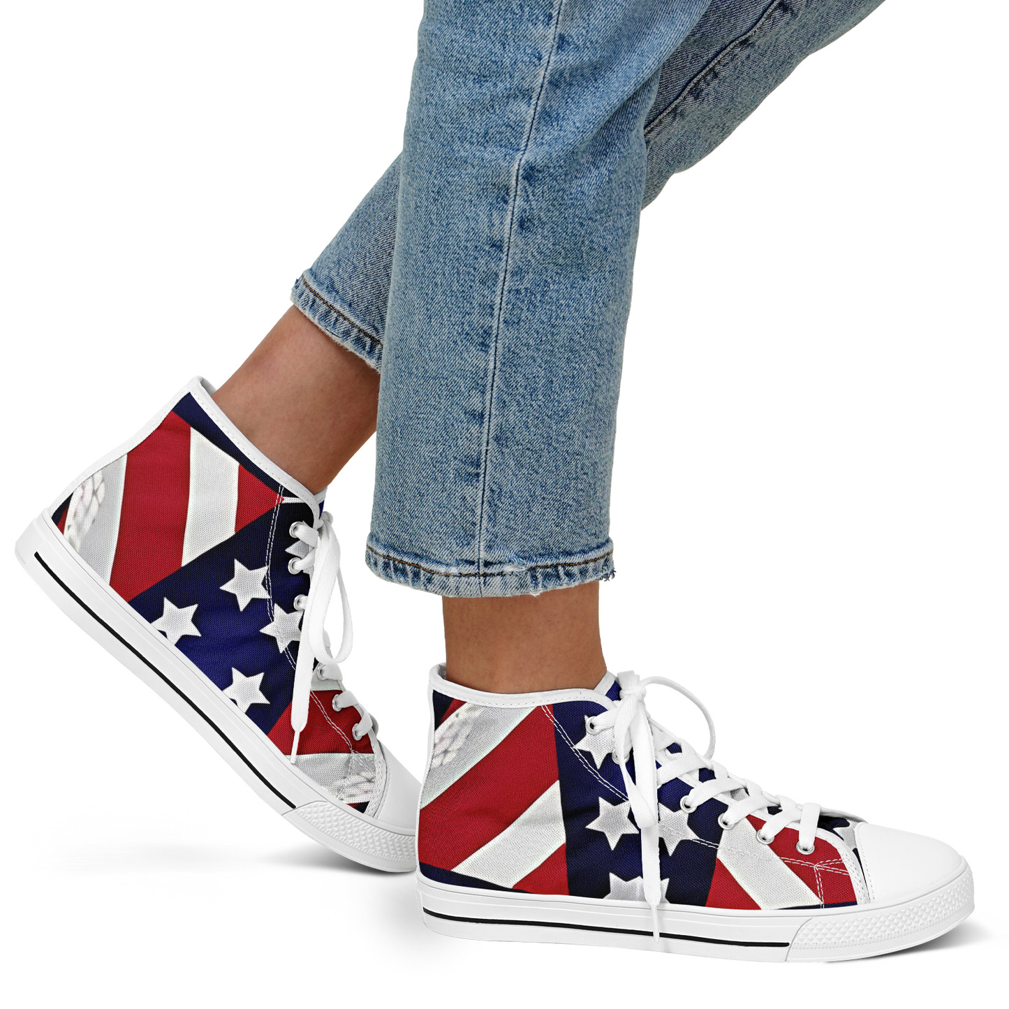 Women's Patriotic Star Flag Urban Peak High Top Shoes