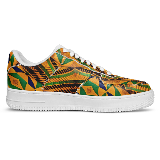 Women's Bold African Kente Inspired Pattern All-Over Print Core Low Shoes