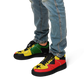 Men's Red Yellow Green and Black Stars Pattern All Over Print Urban Peak High Top Shoes