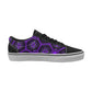 Women's Purple Gothic Mandala Low Top Skateboarding Shoes.