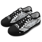 Men's Black & White Kaleidoscope Pattern All Over Print Urban Peak Low Shoes