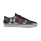 Men's Red, Green & White Teal Aztec Geo Pattern All-Over Print Low Top Skateboarding Shoes