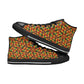 Men's Vibrant African Kente Geometric Pattern All-Over Print High Top Canvas Shoes