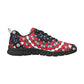 Women's Red, Black & White Psychedelic Pattern All-Over Print Breathable Running Shoes