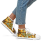 Women's Golden Geometric Mosaic Pattern Urban Peak High Top Shoes