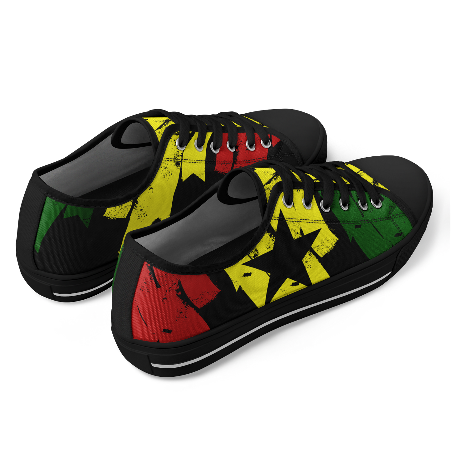 Women's Red Yellow Green and Black Stars Urban Peak Low Shoes