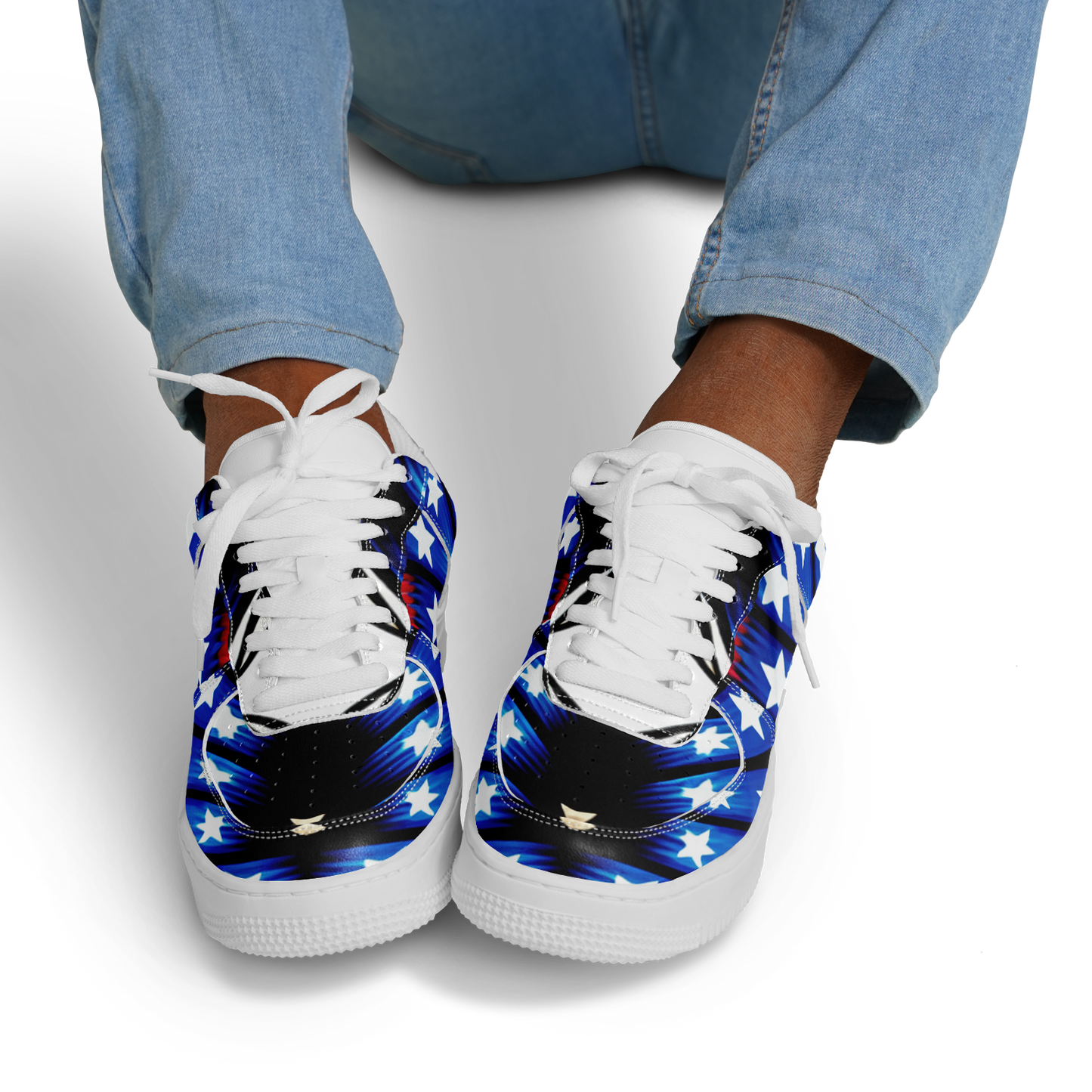 Men's American Flag Pattern All-Over Print Core Low Shoes