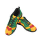 Women Bold Green, Red & Gold African Kente-Inspired Pattern All-Over Print Running Shoes