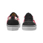Women's Red & White Geometric Star Pattern Low Top Skateboarding Shoes.