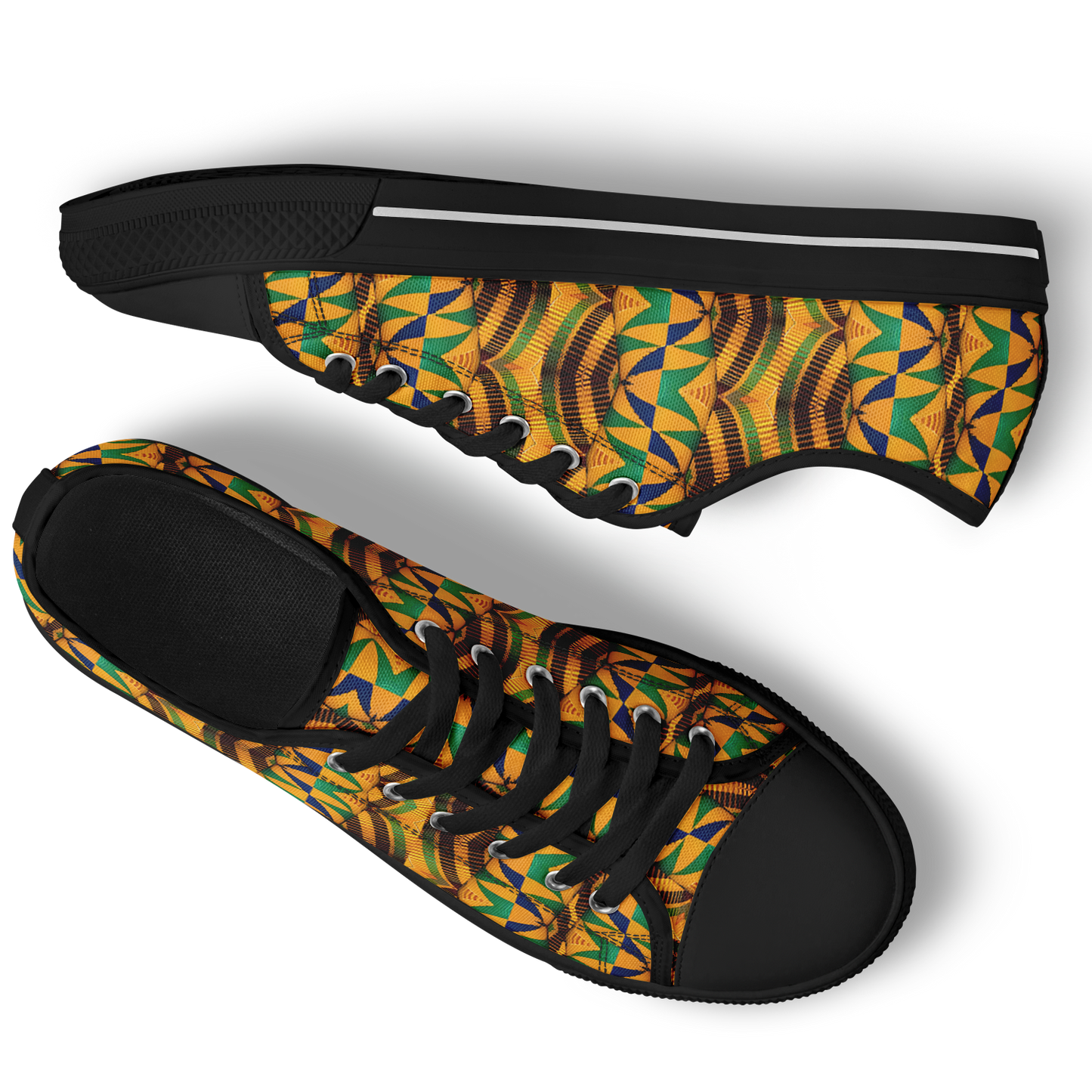 Women's African Kente Geometric Pattern All-Over Print Urban Peak Low Shoes