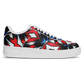 Men's Red White Blue Geometric Pattern All-Over Print Core Low Shoes