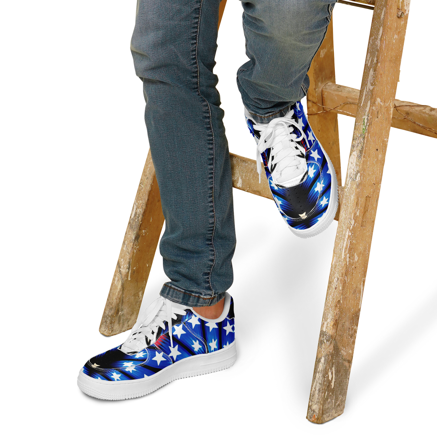 Men's American Flag Pattern All-Over Print Core Low Shoes