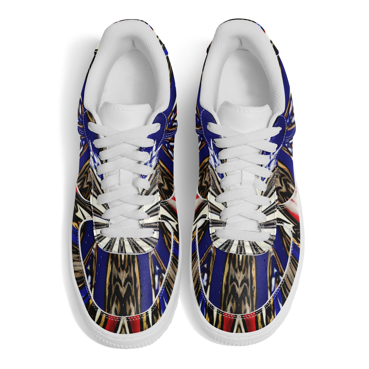 Men's Starburst Patriotic Colors Pattern All-Over-Print Core Low Shoes
