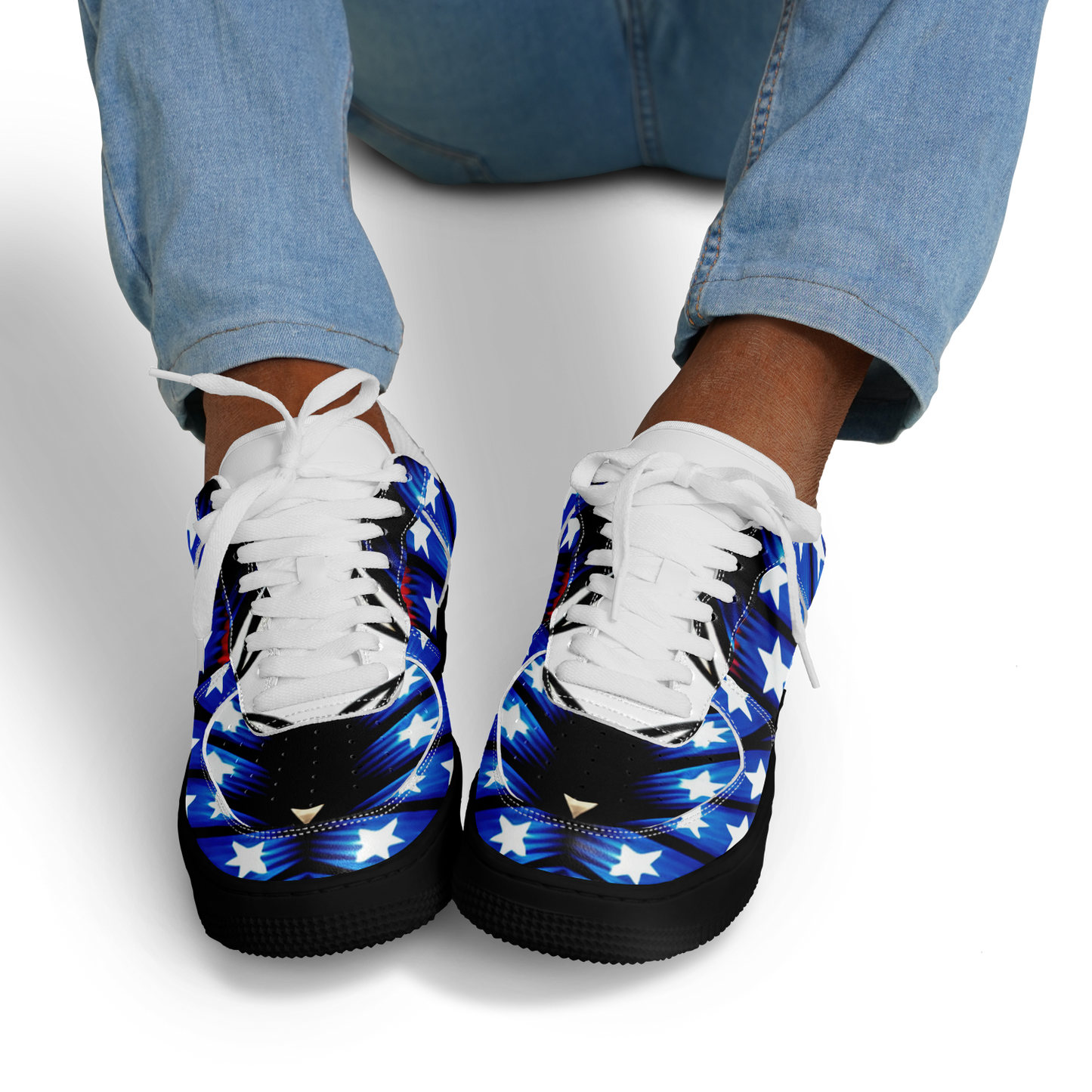 Men's American Flag Pattern All-Over Print Core Low Shoes
