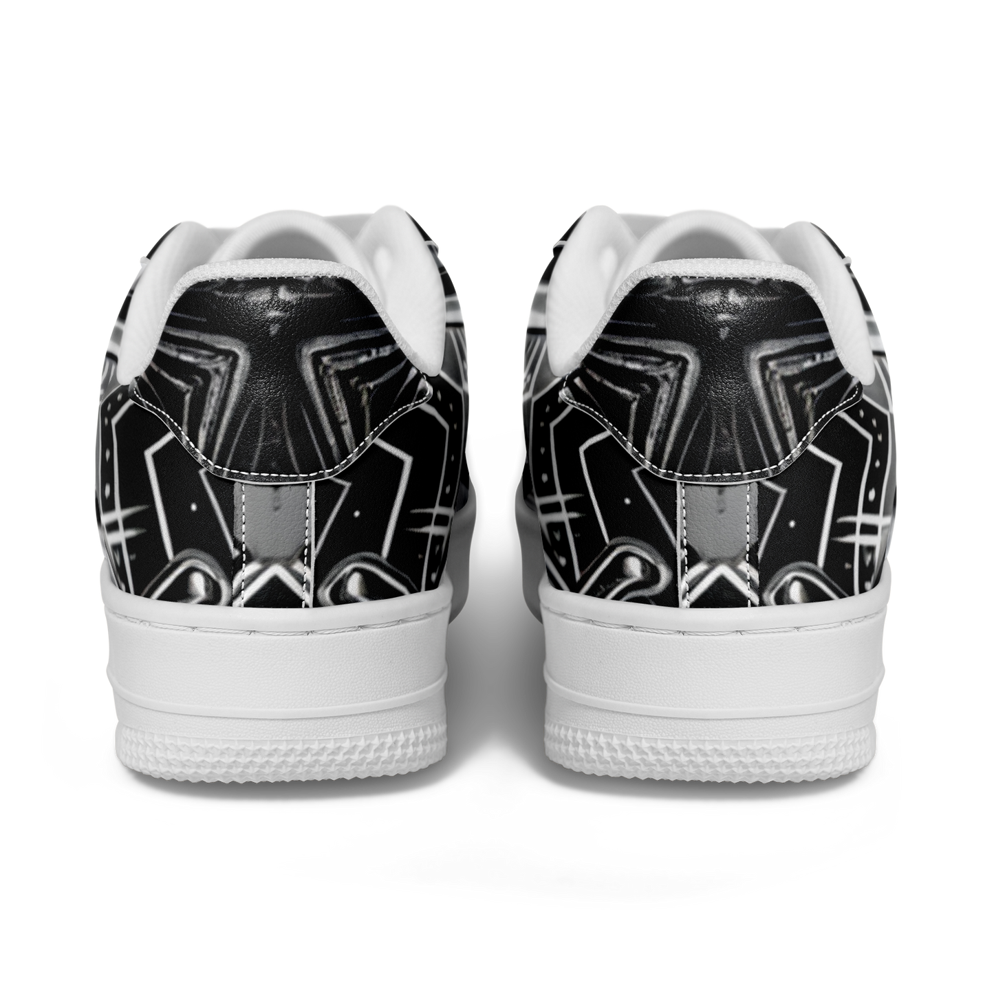 Men' Monochrome Gothic Kaleidoscope Pattern All Over Print Core Low Shoes