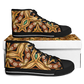 Men's Green & Gold Retro Kaleidoscope Pattern Urban Peak High Top Shoes