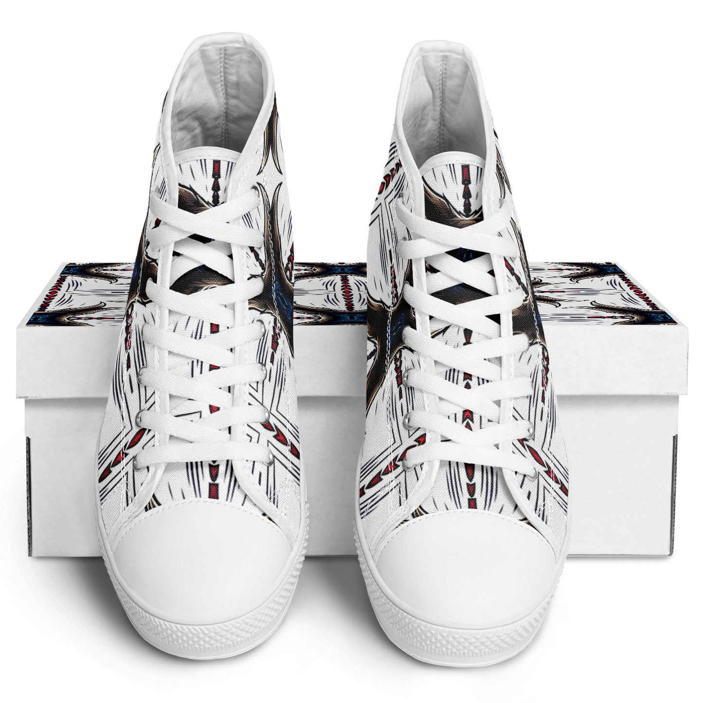 Women's Abstract Symmetry Pattern Urban Peak High Top Shoes