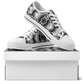 Men’s Black Intricate Silver Chain Tattoo Pattern Urban Peak Low Shoes