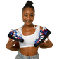 Women's Red White Blue Geometric Pattern All-Over Print Core Low Shoes