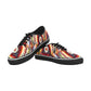 Men's Bold Abstract Swirl Design Classic  Canvas Low Top Shoes